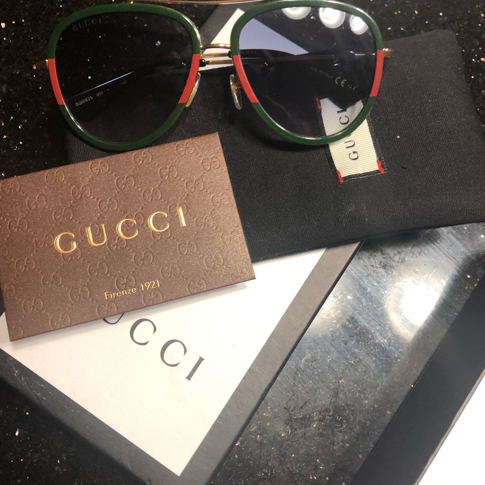 Gucci Aviator metal sunglasses